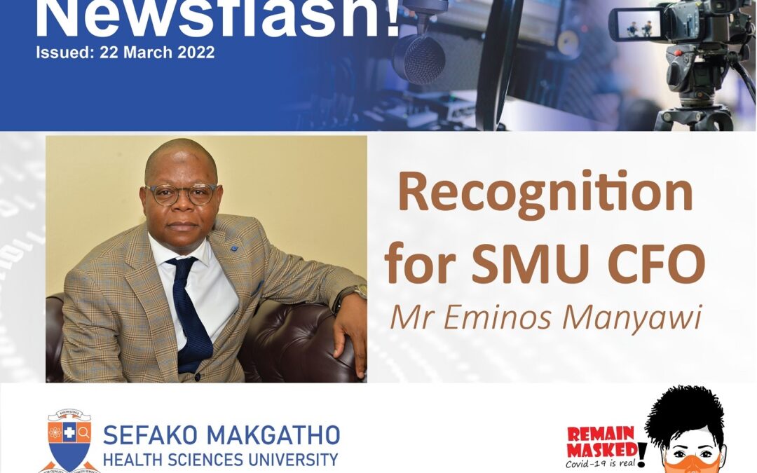 Recognition for SMU CFO, Mr Eminos Manyawi