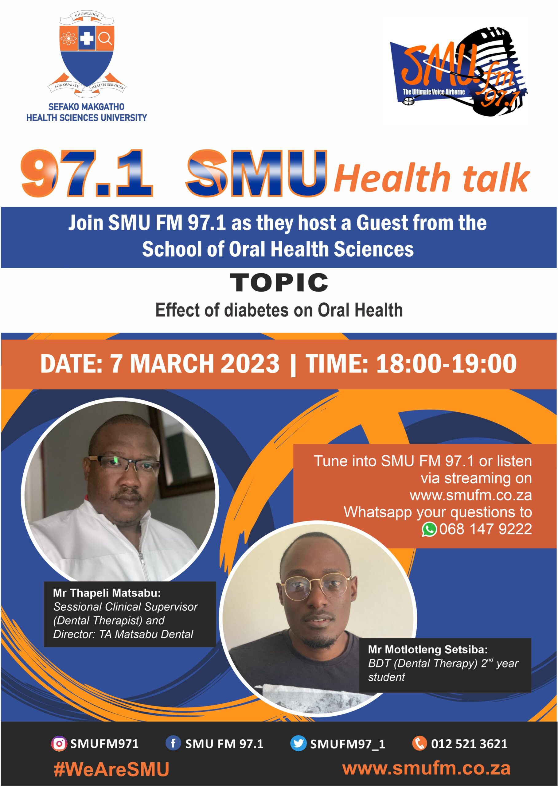 97.1 SMU Health Talk Effect of diabetes on Oral Health SMU