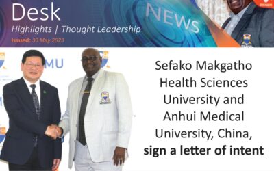 Sefako Makgatho Health Sciences University and Anhui Medical University, China, sign a letter of intent