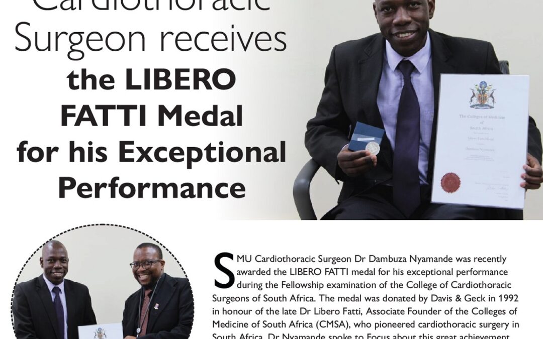 Cardiothoracic Surgeon receives the LIBERO FATTI Medal for his Exceptional Performance