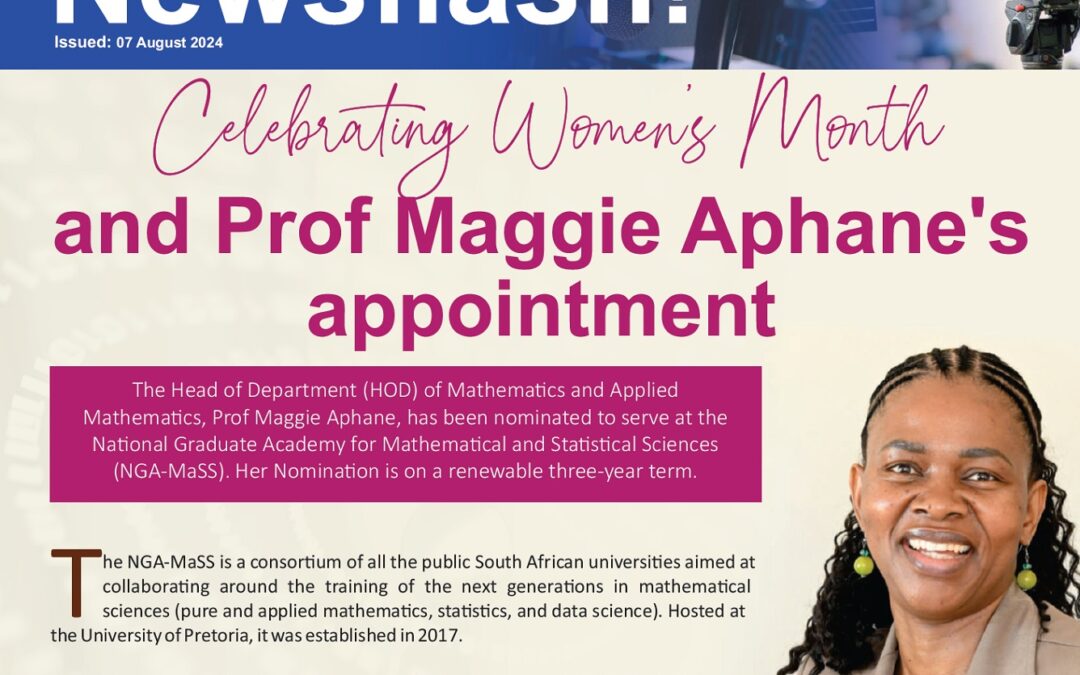 Celebrating Women’s Month and Prof Maggie Aphane’s appointment