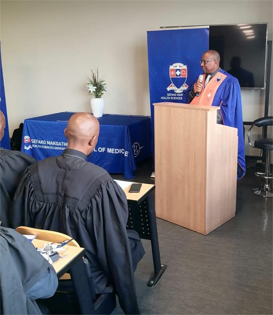 Prof Chauke - SMU inducts seventeen cohorts into medicine